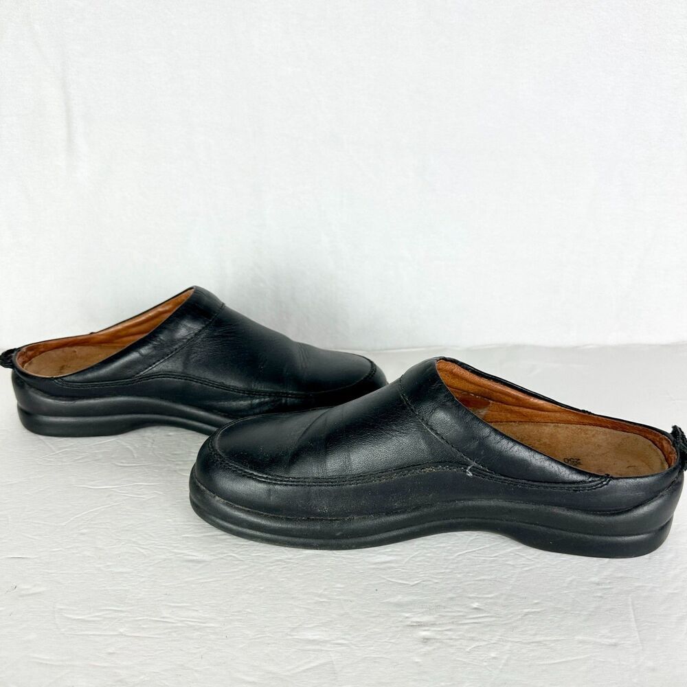 Birkenstock Footprints Ashby Leather Clog Mule Size 39 US 8-8.5 Black Slip On - Picture 3 of 8